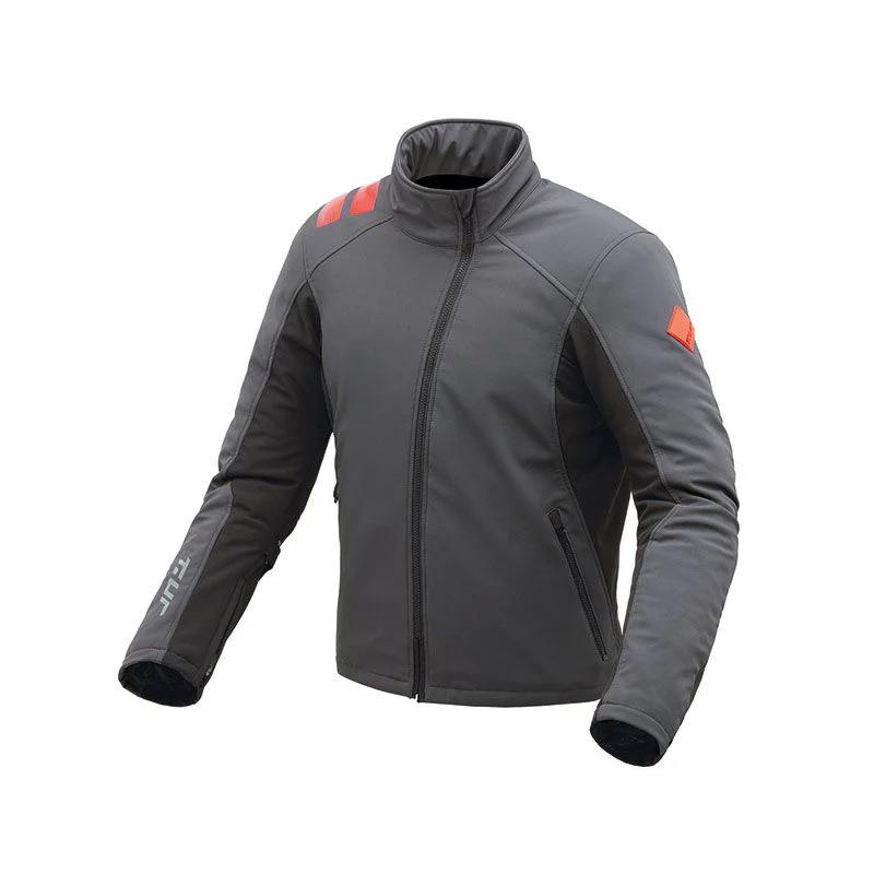 T.UR - Giacca Invernale Softshell Impermeabile Antracite-Nero - immagine 2