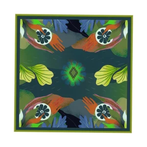 Franco Ferrari Foulard In Seta Stampa Artistica Multicolor (Copia)