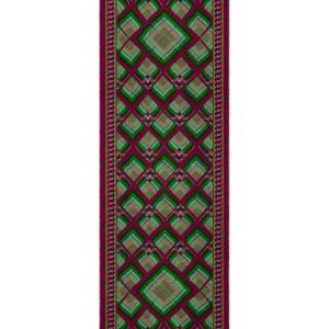 Franco Ferrari Stola In Lana Cachmere Stampa Geometrica Rosso Verde