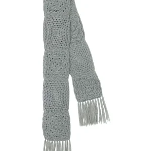 Sciarpa crochet grigio